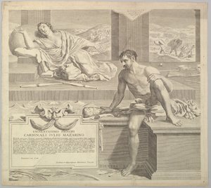 Antoine Talon teológiai tézise, 1648. alkotó: Claude Mellan