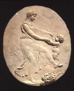 Bacchante és egy csecsemő szatír