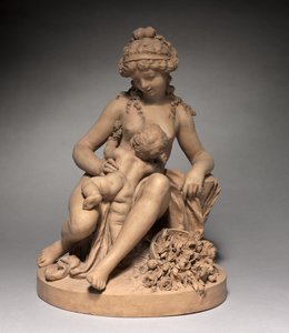 Fiatal nő és gyermek játékban, 1780-as évek