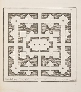 Design for Parterre, Theater des Plans et Jardinages, Pub.1652 (metszet) alkotó: Claude Mollet