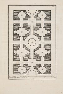 Design for Parterre, Theater des Plans et Jardinages, Pub.1652 (metszet) alkotó: Claude Mollet