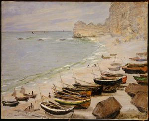 Csónakok a tengerparton Etretatban, 1883 alkotó: Claude Monet