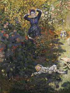 Camille és Jean az Argenteuil-i kertben alkotó: Claude Monet