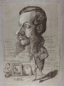 Léon Manchon karikatúrája, 1858 körül alkotó: Claude Monet