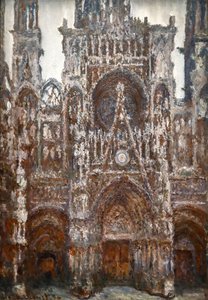 Rouen katedrálisa, a portál nézete, a barna harmónia alkotó: Claude Monet
