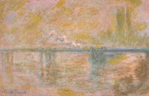 Charing-Cross Bridge Londonban, 1902 körül (olaj, vászon) alkotó: Claude Monet