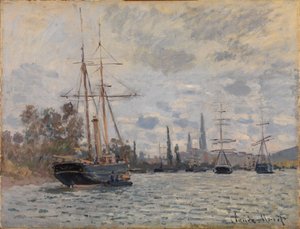 A Szajna Rouen közelében alkotó: Claude Monet