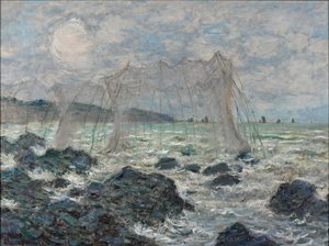 Halászhálók Pourville -ben alkotó: Claude Monet