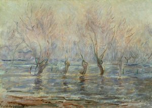 árvíz Givernyben; L"Inondation a Giverny, 1896 körül alkotó: Claude Monet