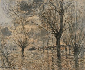 A Szajna áradása Vétheuilnál alkotó: Claude Monet