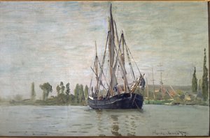 Francia chase-maree horgonyban (Rouen közelében) - olaj, vászon alkotó: Claude Monet
