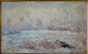 Fagy Vetheuil közelében 1880-ban Claude Monet festménye (1840-1926) 1880 Dim. 0,61 x 1 m. Párizs, Musee d