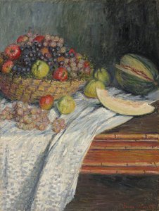 Német: Csendélet spanyol dinnyével Csendélet mézédes dinnyével alkotó: Claude Monet