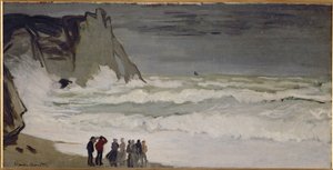Grosse mer a Etretat (olaj, vászon) alkotó: Claude Monet