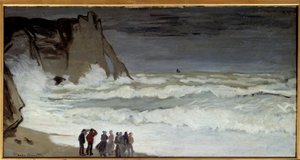 Grosse mer a Etretat Painting by Claude Monet (1840-1926) 1868 Sun. 0,66x1,31 m Párizs, Muse d