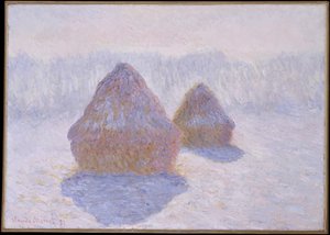 Szénakazalok (a hó és a nap hatása) alkotó: Claude Monet