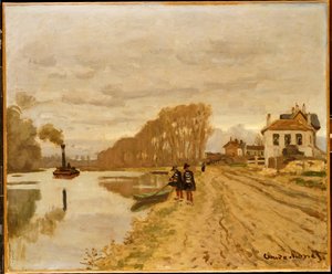 A Flanant Gárda gyalogosai a vízen alkotó: Claude Monet