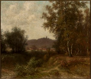 Fákkal tarkított vidéki táj alkotó: Claude Monet