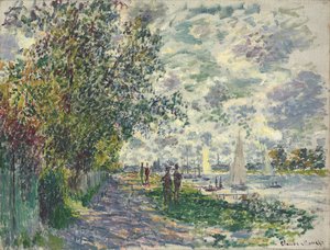 Petit-Gennevilliers bankja, 1875 alkotó: Claude Monet