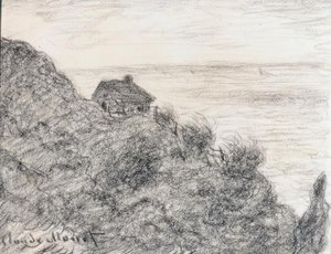 A vámos kunyhó Pourville közelében alkotó: Claude Monet