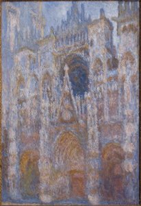 Rouen-i katedrális. A kapu, reggeli nap. harmóniát alkotó: Claude Monet