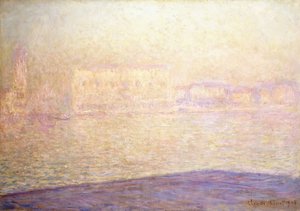 A hercegi palota a Saint-Georges Majeur felől nézve, 1908 alkotó: Claude Monet