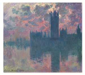 Le Parlement, soleil couchant (A Parlament, naplementében) alkotó: Claude Monet