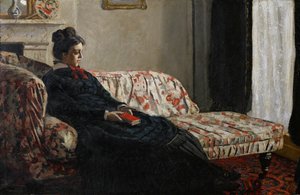 Meditáció. Mme. Monet (olaj, vászon) alkotó: Claude Monet