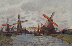 Mills a Zaandam közelében fekvő Westzijderveldben alkotó: Claude Monet