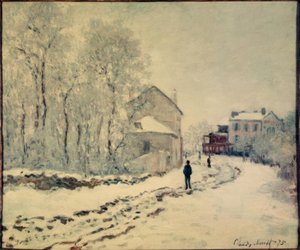 Hó Argenteuilben alkotó: Claude Monet