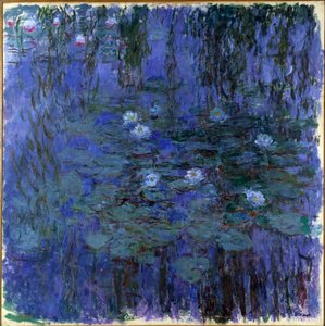Nympheas bleu Claude Monet festménye (1840-1926) 1916 V. 2x2 m Párizs, Musee d