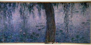 Nympheas, fényes reggel triptichonfüzekkel, jobb rész. Claude Monet festménye (1840-1926) 1914-1926 Dim. 2 x 4,25 m. Párizs. Orangerie Múzeum alkotó: Claude Monet