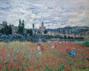 Mákos mezők Vétheuil közelében, 1879 körül (olaj, vászon) alkotó: Claude Monet