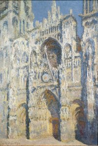Rouen katedrális, a portál és a Saint Romain torony, teljes naphatás, kék harmónia és arany - olaj, vászon alkotó: Claude Monet