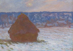 Búzakupac (hóhatás, borult nap) alkotó: Claude Monet