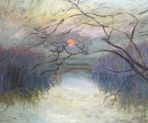 Naplemente a Szajnán Vétheuilban, 1880 alkotó: Claude Monet