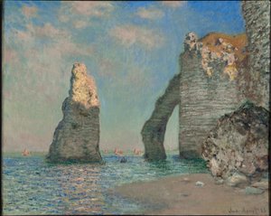 A sziklák az Etretatban alkotó: Claude Monet