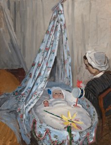 A bölcső – Camille a művész fiával, Jeannel alkotó: Claude Monet