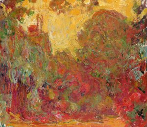 A ház a rózsakertből nézve, 1922-24 alkotó: Claude Monet
