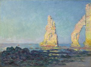 Az Etretat tűje, Apály; Aiguille d"Etretat, maree basse, 1883 alkotó: Claude Monet