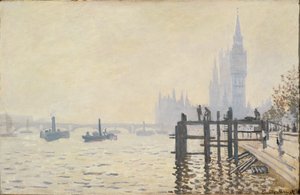A Temze Westminster alatt ... (olaj, vászon) alkotó: Claude Monet