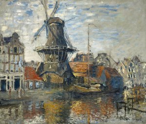 A szélmalom, Amszterdam, 1871 alkotó: Claude Monet