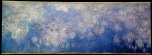 A nymfeák; a felhők. A Givernyben festett triptichon központi része. Claude Monet festménye (1840-1926) alkotó: Claude Monet