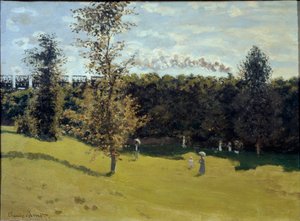 Vonat a vidéken, 1870 körül (olaj, vászon) alkotó: Claude Monet