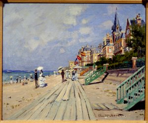 Trouville tengerpart. Claude Monet festménye (1840-1926) alkotó: Claude Monet