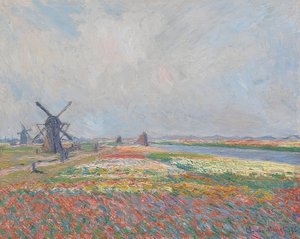 Tulipánmezők Hága közelében. 1886 alkotó: Claude Monet