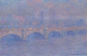 Waterloo híd, napfényhatás alkotó: Claude Monet