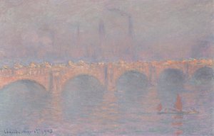 Waterloo híd, fátyolos nap alkotó: Claude Monet