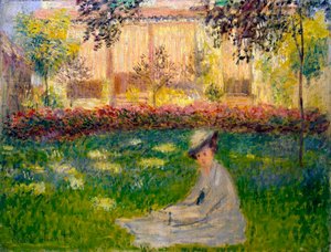 Nő a kertben, 1876. alkotó: Claude Monet