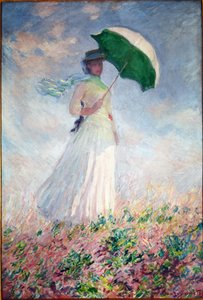 Nő napernyővel jobbra fordult alkotó: Claude Monet